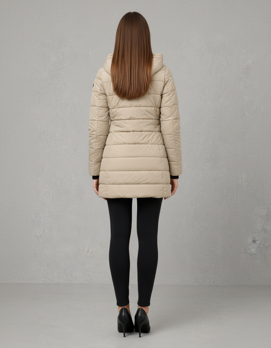 Lottie | Effortless Longline Puffer Coat with Hood