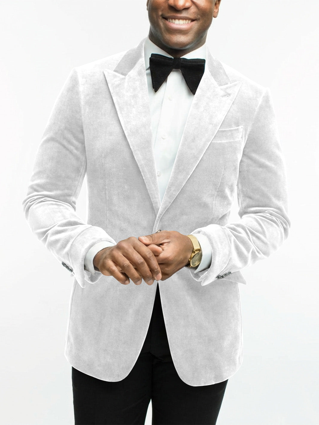 Lucas | Tailored Fit Peak Lapel Velvet Blazer