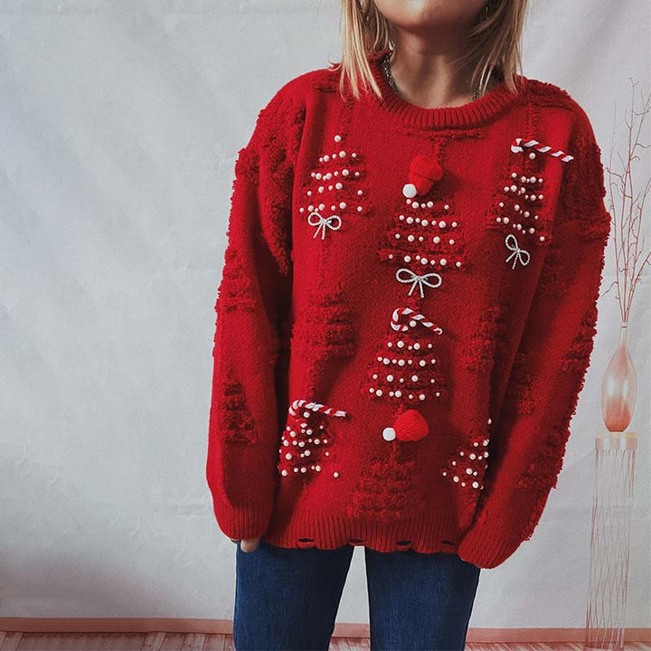 Luna | Effortless Beaded Christmas Tree Jumper