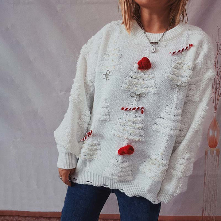 Luna | Effortless Beaded Christmas Tree Jumper