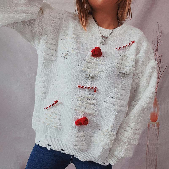 Luna | Effortless Beaded Christmas Tree Jumper