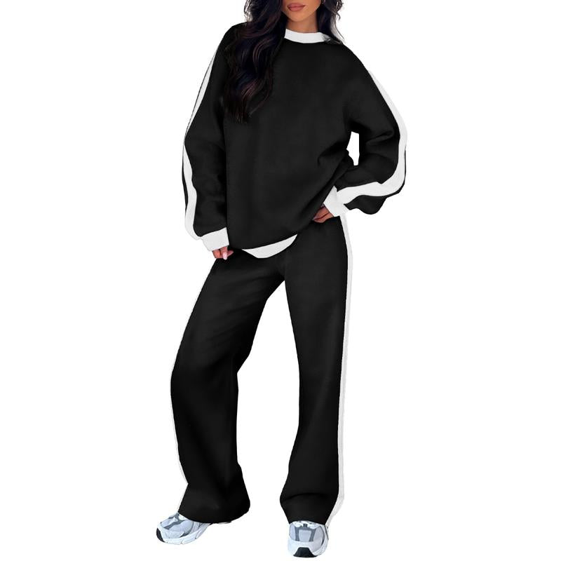 Mabel | Stylish Side Stripe Wide Leg Tracksuit