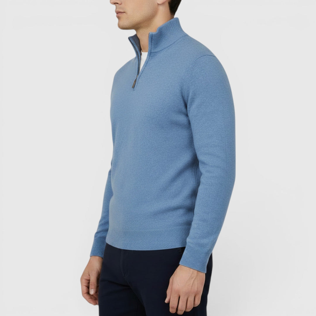 Max | Relaxed Half-Zip Polo Jumper with Funnel Neck