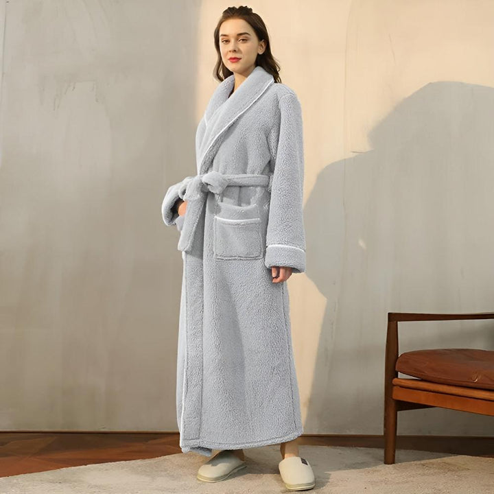 Myla | Stylish Fleece Shawl Collar Ladies Dressing Gown