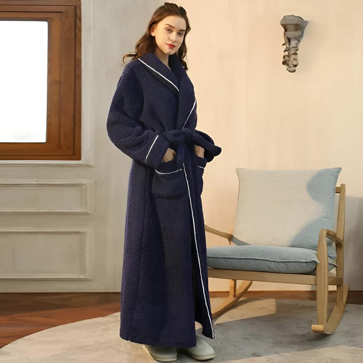 Myla | Stylish Fleece Shawl Collar Ladies Dressing Gown