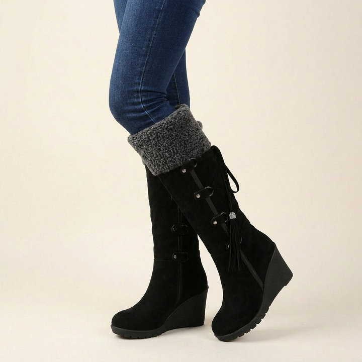 Nova | Classic Snow Boots Women Knee High Wedge Heel Winter Boots