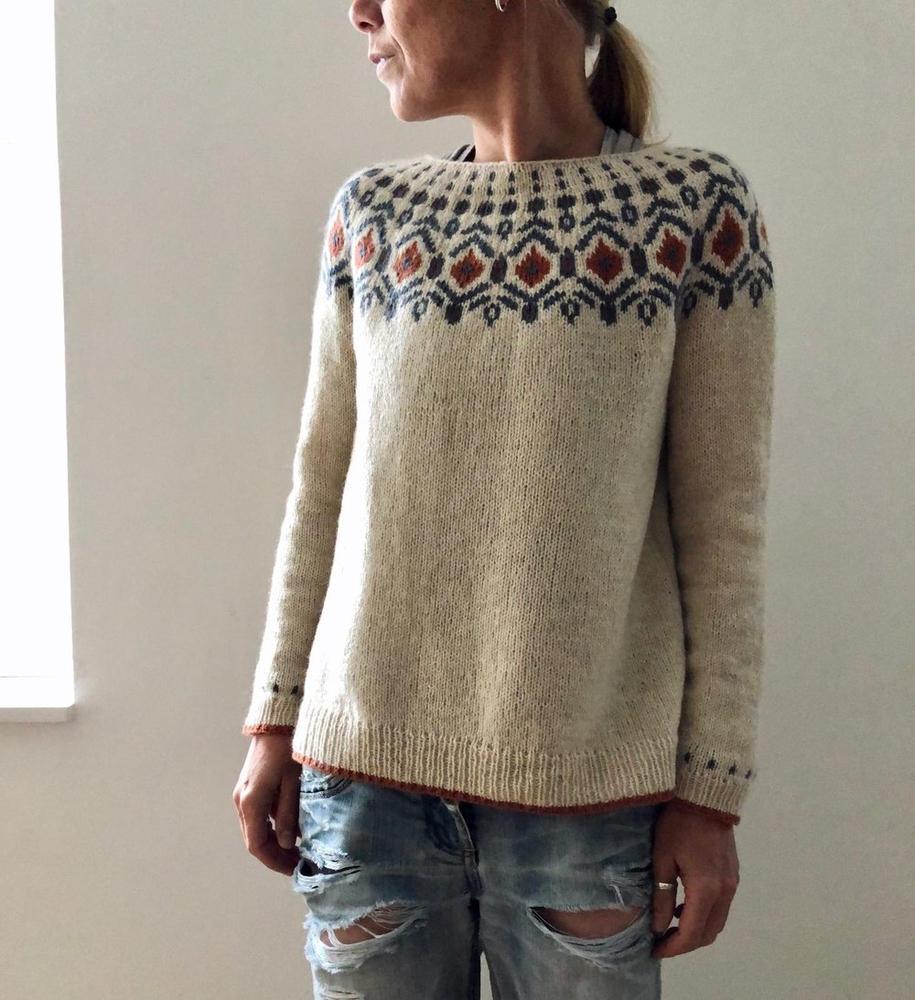 Penelope | Cosy Fair Isle Knitted Jumper with Patterned Yoke