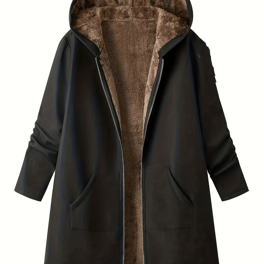 Poppy | Relaxed Longline Hooded Faux Fur Coat