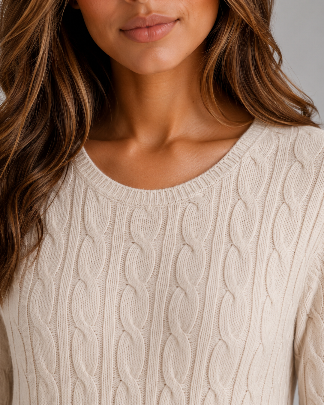 Raya | Graceful Long Sleeve Maxi Cable Knit Dress