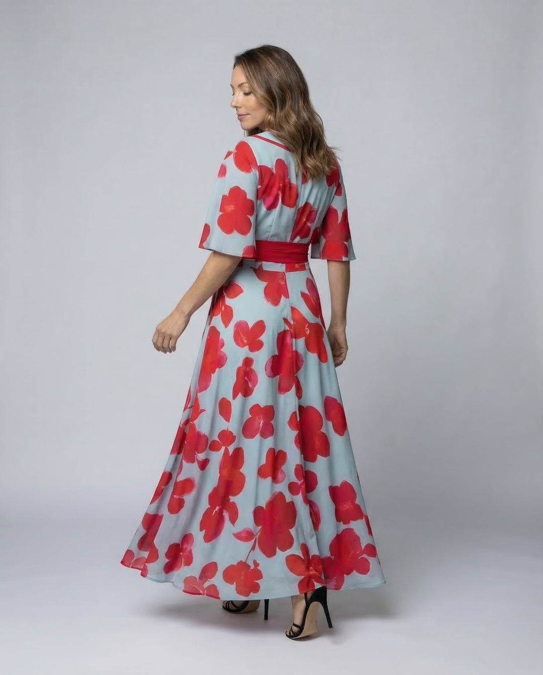 Robyn | Stylish Floral Wrap Dressing Gown Maxi Dress