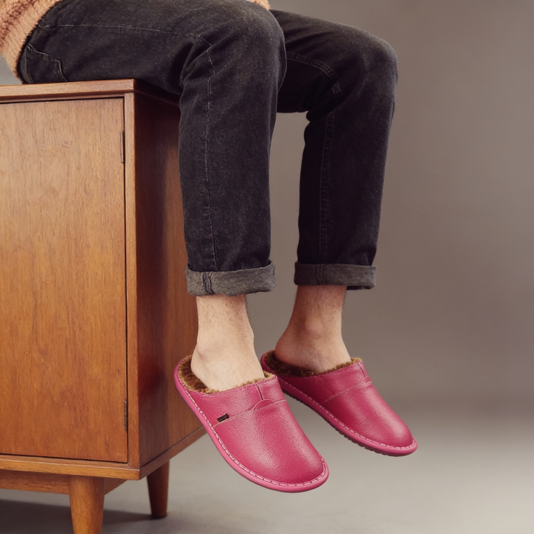 Roman | Effortless Cosy Faux Fur Lined Mule Slippers
