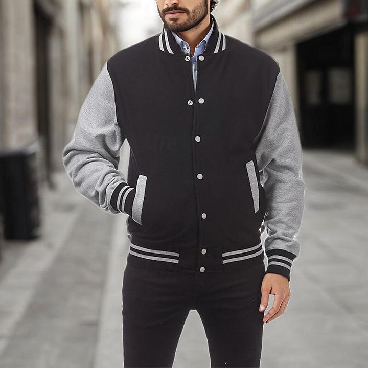 Sonny | Classic Ribbed Colour-Block Varsity Jacket