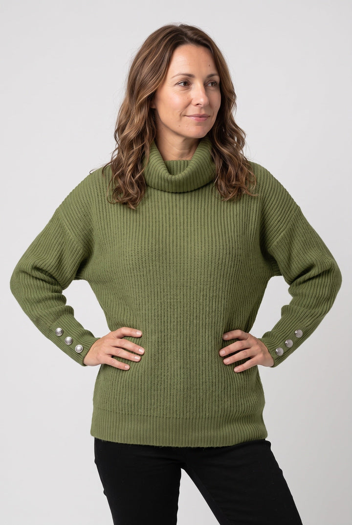 Sophia | Elegant Ribbed Roll Neck Womens Jumpers