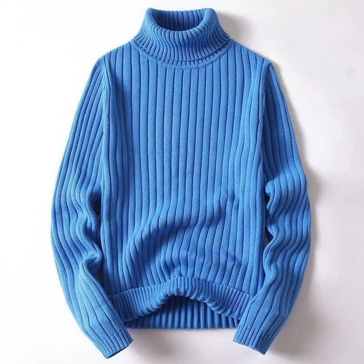 Theodore | Graceful Ribbed Turtleneck Knit Sweater